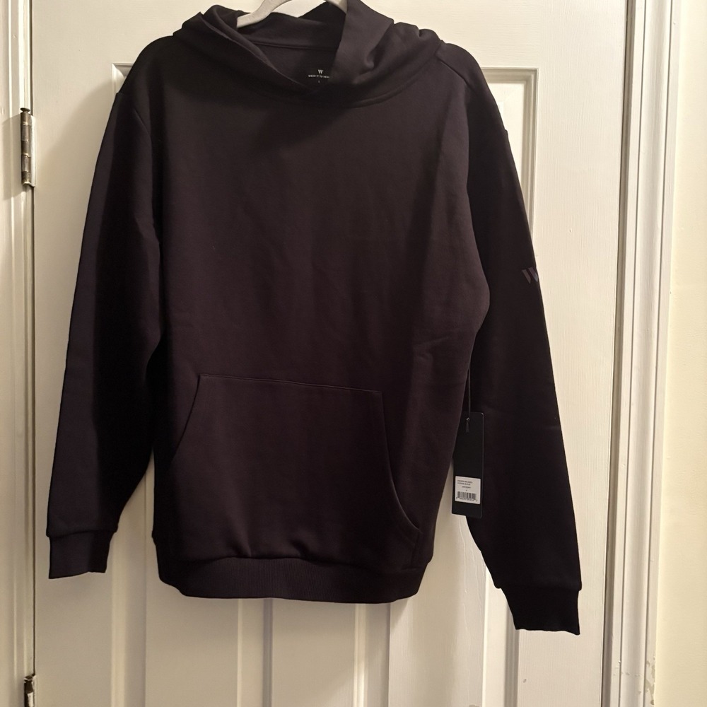 NWT Wear It To Heart Black Driver Relaxed Hoodie - Men's Small Woman's Medium